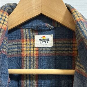 Marine Layer Multicolor Plaid Shirt